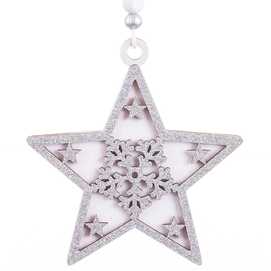 COLGANTE ESTRELLA MADERA 10 X 0,80 X 12 CM