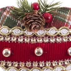 COLGANTE CORAZÓN POLIESTER ROJO 11 X 4 X 12 CM