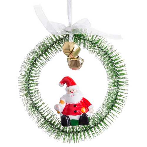 COLGANTE PAPA NOEL PLÁSTICO 10 X 10 CM