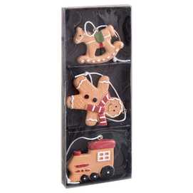 S/3 COLGANTE FIGURA JENGIBRE RESINA 3/M 5,30 X 0,60 X 6 CM