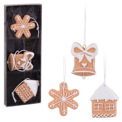 S/3 COLGANTE FIGURA JENGIBRE RESINA 3/M 3,50 X 0,60 X 5 CM