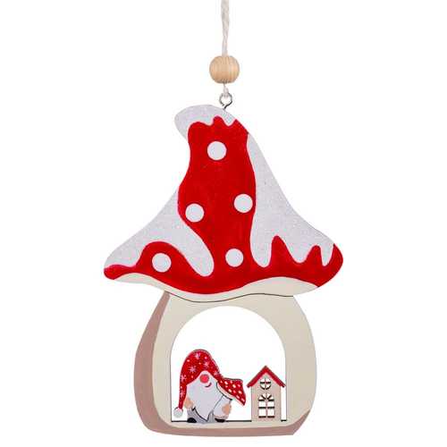 COLGANTE PAPA NOEL SETA MADERA 11 X 1 X 26,50 CM