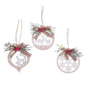 S/3 COLGANTE MADERA 3/M 6 X 0,40 X 6 CM