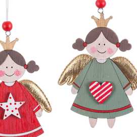 COLGANTE ÁNGEL MADERA 2/M 8 X 0,80 X 11 CM