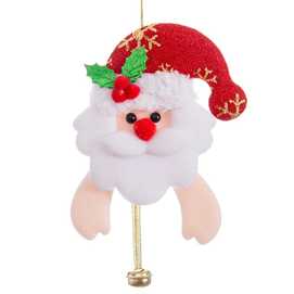 COLGANTE PAPA NOEL Y MUÑECO NIEVE 8 X 16 CM