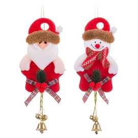 COLGANTE PAPA NOEL Y MUÑECO NIEVE 9 X 16 CM