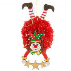 COLGANTE POMPÓM PAYASO MADERA 2/M 6,50 X 4,50 X 12 CM