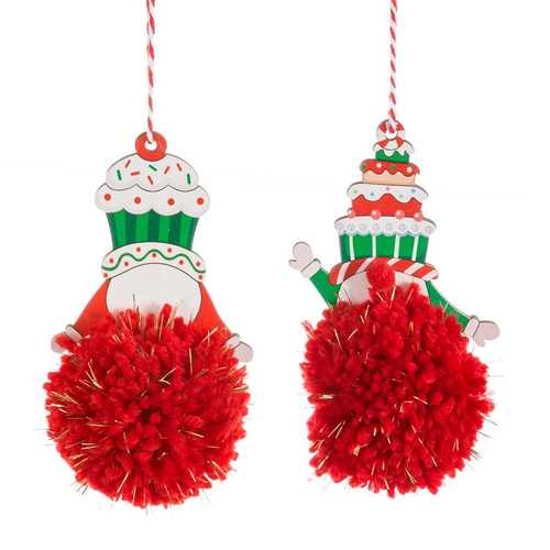 COLGANTE POMPÓM CUPCAKE MADERA 2/M 6,50 X 6,50 X 11 CM