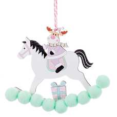 COLGANTE CABALLITO MADERA 3/M 11 X 1,50 X 9 CM