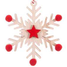 COLGANTE COPO NIEVE MADERA 12,40 X 1,40 X 14 CM