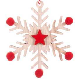 COLGANTE COPO NIEVE MADERA 12,40 X 1,40 X 14 CM