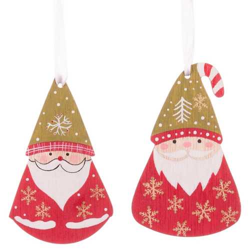 COLGANTE PAPA NOEL MADERA 2/M 7 X 0,40 X 12 CM