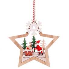COLGANTE ESTRELLA MADERA 2/M 11,50 X 0,80 X 11 CM