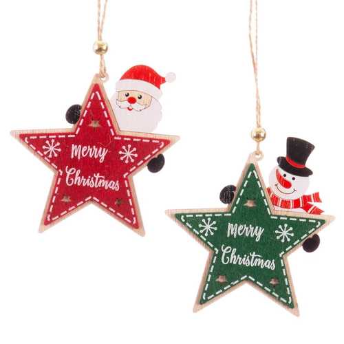 COLGANTE ESTRELLA MADERA 2/M 10 X 0,50 X 10,70 CM