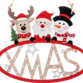 COLGANTE X'MAS MADERA 16 X 13 X 0,50 CM