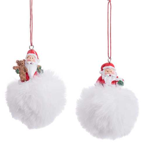 COLGANTE PAPA NOEL BORLA RESINA 2/M 6 X 6 X 7,60 CM