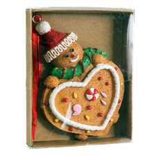 COLGANTE CORAZÓN JENGIBRE RESINA 10 X 6,70 X 1,60 CM