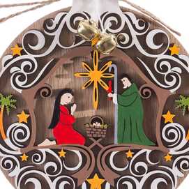 COLGANTE REDONDO NACIMIENTO MADERA 13,50 X 0,70 X 15,20 CM