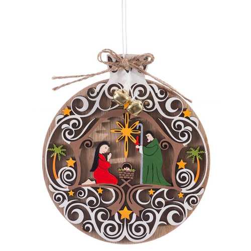 COLGANTE REDONDO NACIMIENTO MADERA 13,50 X 0,70 X 15,20 CM