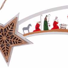 COLGANTE ESTRELLA NACIMIENTO MADERA 19 X 0,70 X 7 CM