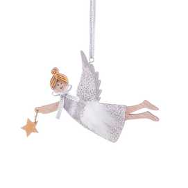 COLGANTE ÁNGEL MADERA 3/C 12 X 25 CM