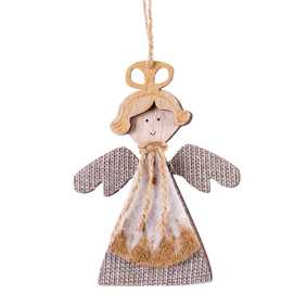 COLGANTE ÁNGEL MADERA 3/C 9 X 12 CM