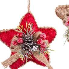 COLGANTE ESTRELLA TEJIDO 2/M 11,50 X 11,50 X 6 CM