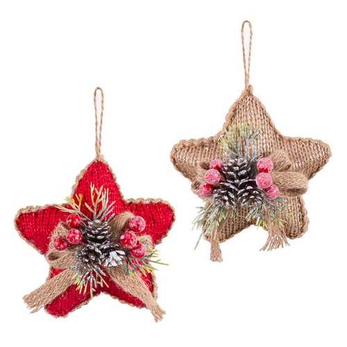 COLGANTE ESTRELLA TEJIDO 2/M 11,50 X 11,50 X 6 CM