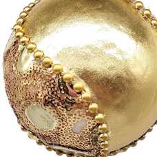 COLGANTE BOLA POLIÉSTER-FOAM ORO 10 X 10 X 10 CM