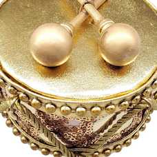 COLGANTE TAMBOR POLIÉSTER-FOAM ORO 10 X 10 X 7 CM