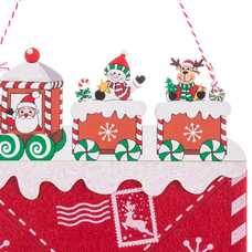 COLGANTE CARTA TREN MADERA 18,70 X 17,70 CM