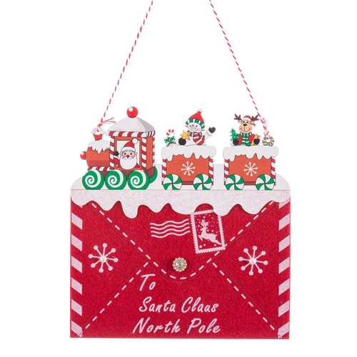 COLGANTE CARTA TREN MADERA 18,70 X 17,70 CM