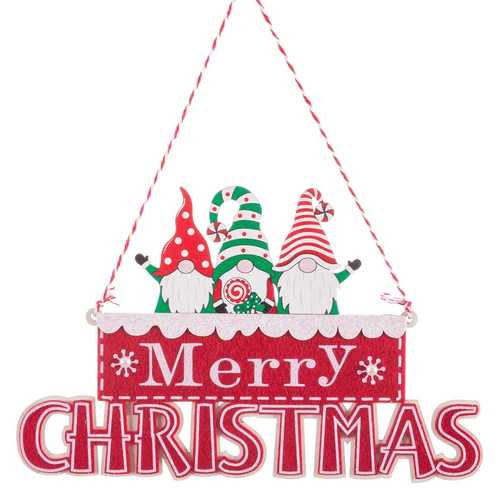 COLGANTE PAPA NOEL MADERA 23 X 14,30 CM