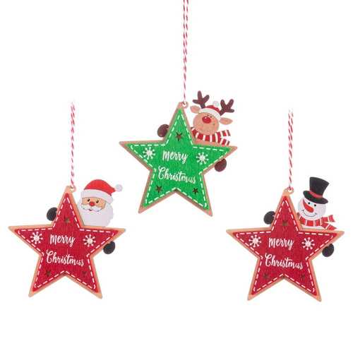 COLGANTE ESTRELLA MADERA 3/M 10,20 X 0,70 X 10,50 CM