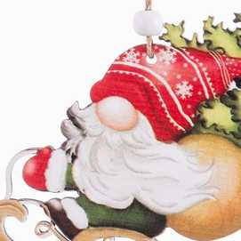 COLGANTE PAPA NOEL MADERA 3/M 10 X 9 CM