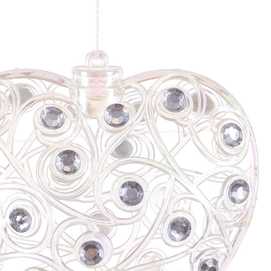 COLGANTE CORAZÓN PERLAS PS 9,90 X 4,60 X 10,20 CM