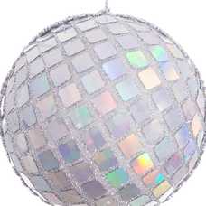COLGANTE BOLA CRISTALES POLIÉSTER-FOAM 7,50 X 7,50 X 7,50 CM