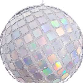 COLGANTE BOLA CRISTALES POLIÉSTER-FOAM 7,50 X 7,50 X 7,50 CM