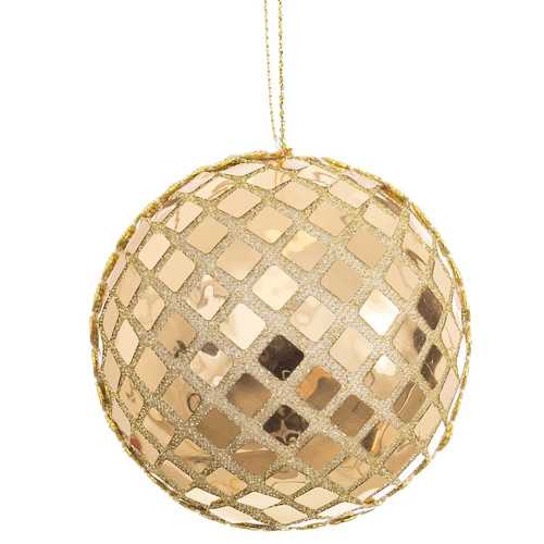 COLGANTE BOLA CRISTALES POLIÉSTER-FOAM 7,50 X 7,50 X 7,50 CM