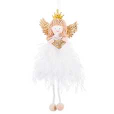 COLGANTE ÁNGEL TEJIDO BLANCO 2/M 9 X 3,50 X 18 CM