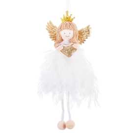 COLGANTE ÁNGEL TEJIDO BLANCO 2/M 9 X 3,50 X 18 CM