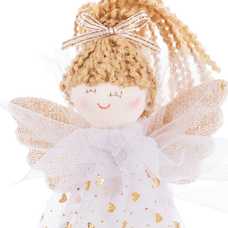 COLGANTE ÁNGEL DIADEMA TEJIDO ORO 9 X 3,50 X 16 CM