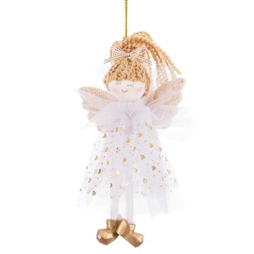 COLGANTE ÁNGEL DIADEMA TEJIDO ORO 9 X 3,50 X 16 CM