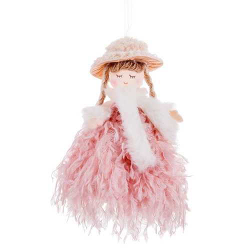 COLGANTE ÁNGEL PAMELA TEJIDO 10 X 5 X 15 CM