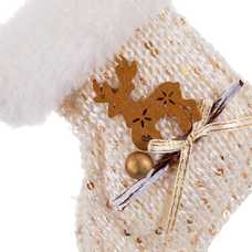 COLGANTE CALCETÍN TEJIDO 9 X 3 X 10 CM