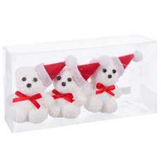 S/3 COLGANTE OSO GORRO FOAM 7 CM