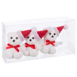 S/3 COLGANTE OSO GORRO FOAM 7 CM