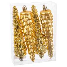 S/4 PIÑA PLÁSTICO ORO 13,50 CM