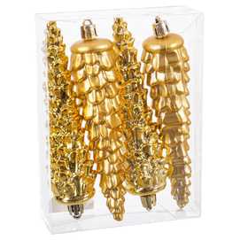 S/4 PIÑA PLÁSTICO ORO 13,50 CM