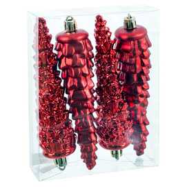 S/4 PIÑA PLÁSTICO ROJO 13,50 CM